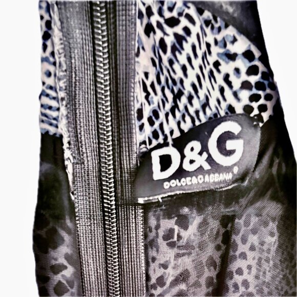 D&G by Dolce & Gabbana Flowy Python Print Chiffon Dress V-Neck Sleeveless Sz XS - Picture 2 of 12